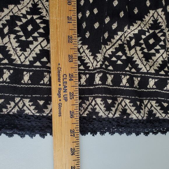 Angie Black Ivory Boho Off Shoulder Top S Fairy Hippie Gypsy Whimsy Renfair - Picture 8 of 9